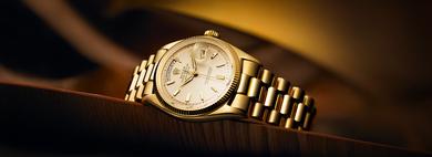 The Oyster Perpetual Day-Date, available only in 18 ct gold or 950 platinum, embodies the essence of Rolex prestige and excellence.