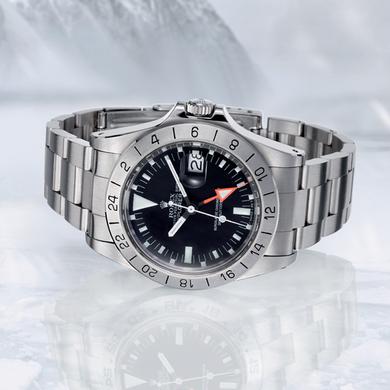 The Oyster Perpetual Explorer II is the watch of choice for those who venture to the far corners of the globe.